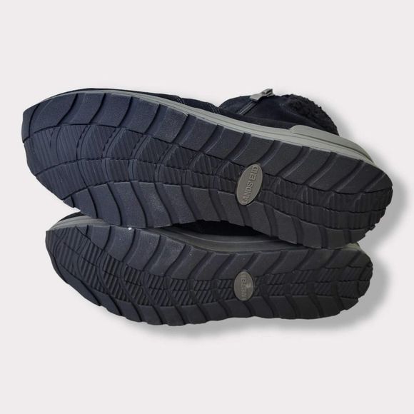 Land's End Black Suede & Fleece Zip Ankle Boots Womens Size 6B - Picture 7 of 9